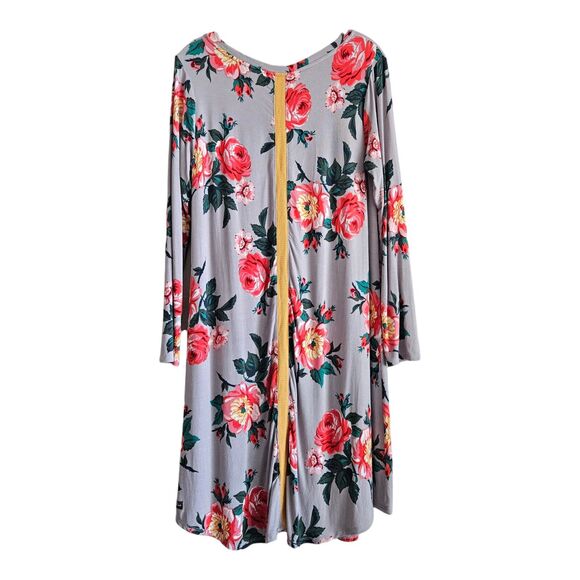 MATILDA JANE Women's M Shift Dress Say I'm A Dreamer Floral Knit Long Sleeve 36" - Picture 6 of 6